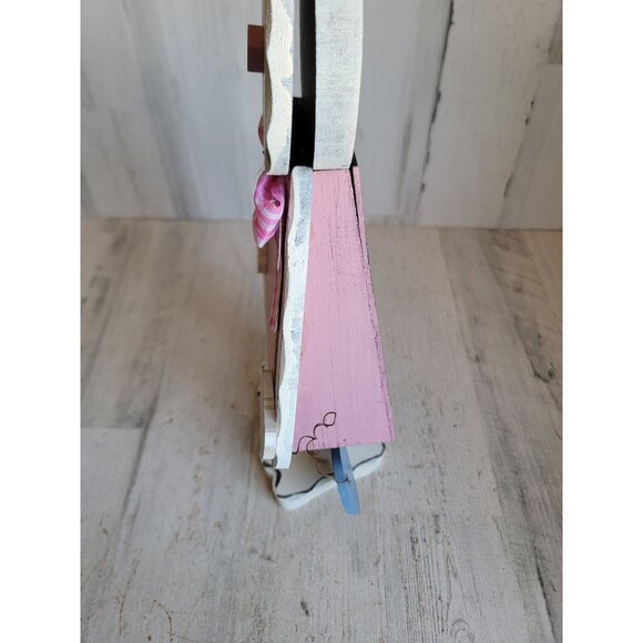 Vintage rabbit white folk art Easter standing spring home decor figure - Picture 7 of 11